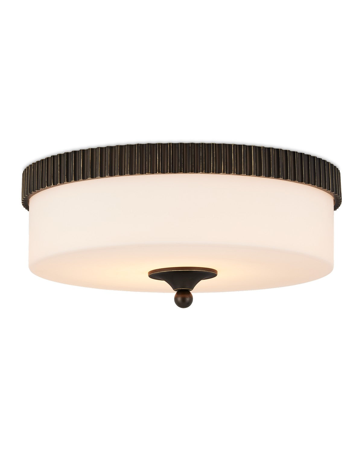 Currey and Company - 9999-0073 - One Light Flush Mount - Bryce - Oil Rubbed Bronze/White