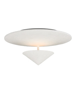 Currey and Company - 9999-0075 - One Light Flush Mount - Yeso Blanco