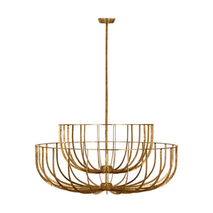 Visual Comfort Modern - SLCH33127PAB - LED Chandelier - Sanchi - Polished Antique Brass