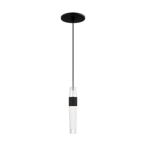 Visual Comfort Modern - SLPD39727B - LED Pendant - Lassell - Nightshade Black