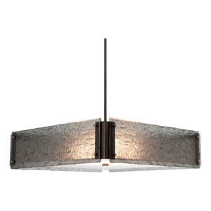 Hammerton Studio - CHB0044-23-BB-FG-001-E2 - Four Light Chandelier - Textured Glass - Burnished Bronze