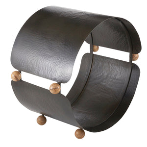 Arteriors - AFI05 - Log Holder - Cannon - Blackened Iron/Sienna