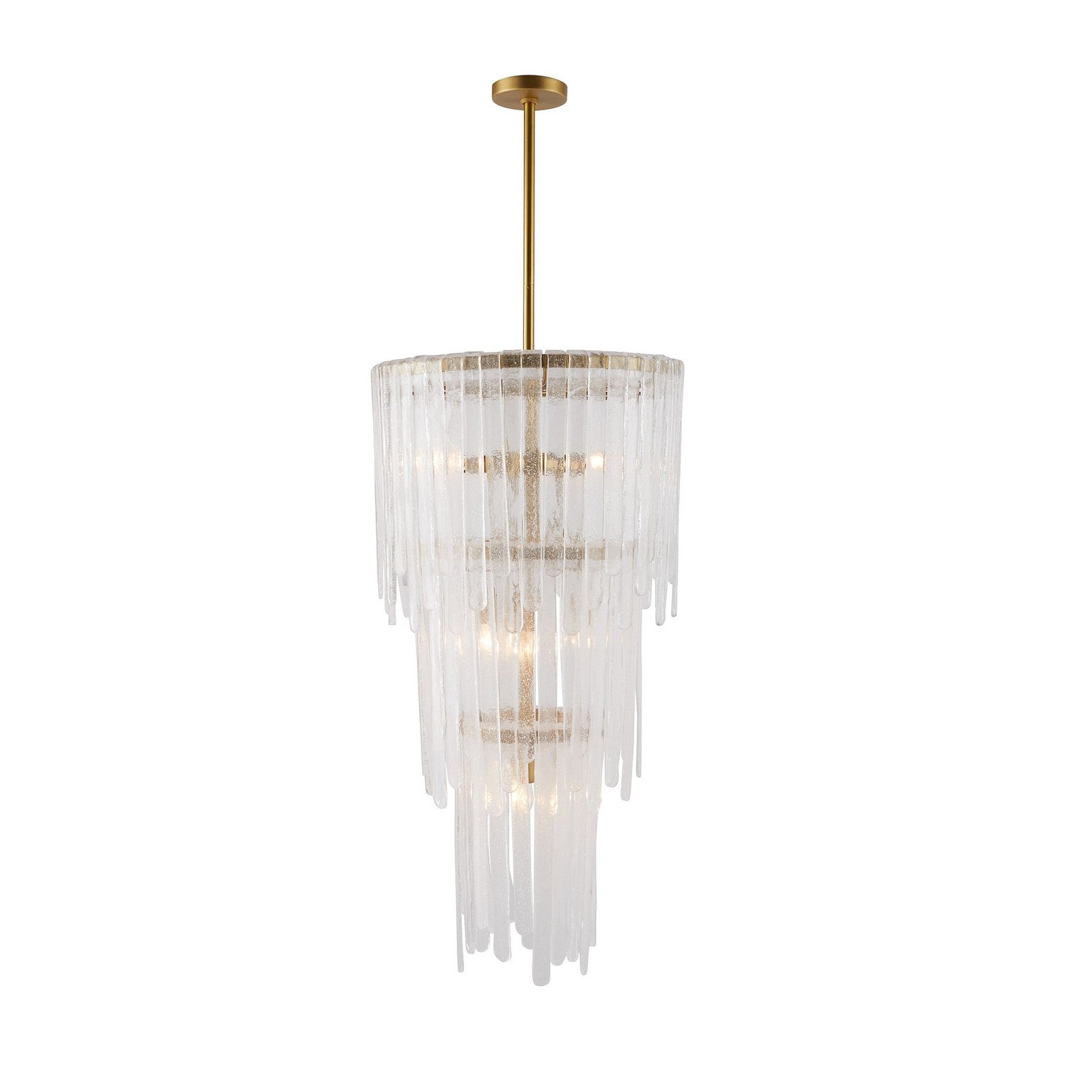 Arteriors - DSC05 - Seven Light Chandelier - Raine - Clear Seedy/Antique Brass