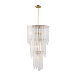 Arteriors - DSC05 - Seven Light Chandelier - Raine - Clear Seedy/Antique Brass