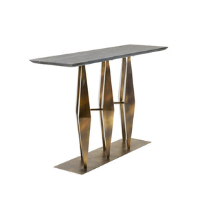 Arteriors - FLI09 - Console - Dagmar - Matte Black/Antique Gold