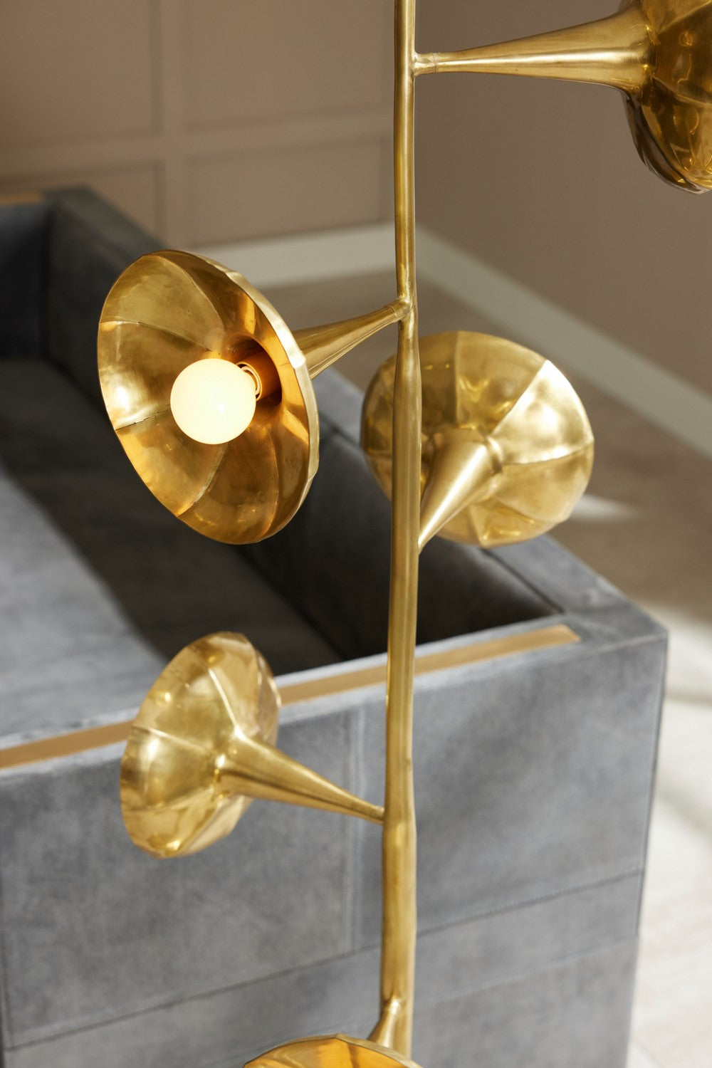 Arteriors - PFI07 - Five Light Floor Lamp - Coltrane - Antique Brass