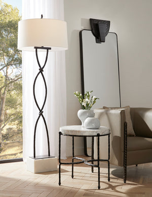 Arteriors - PFI11-SH036 - One Light Floor Lamp - Dutton - Blackened/White/White/White