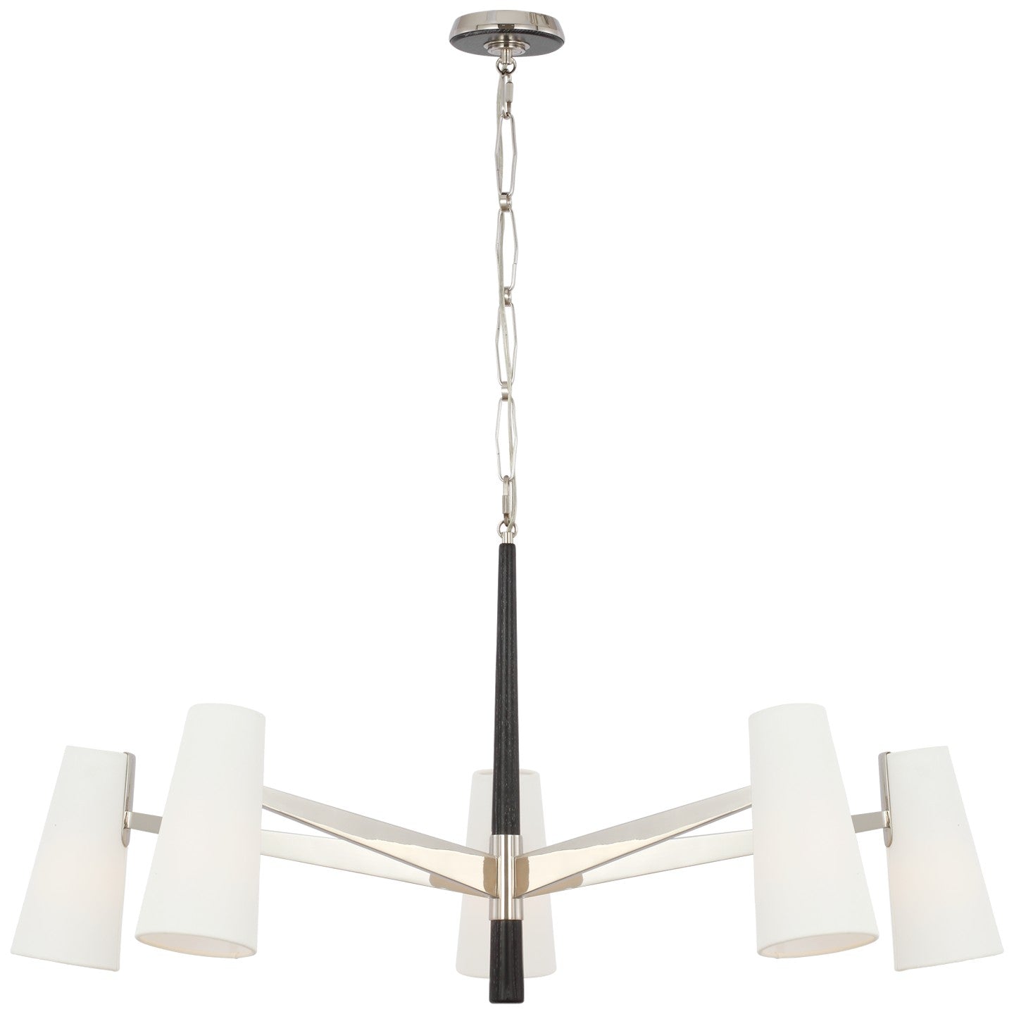 Visual Comfort Signature - ARN 5345PN/EB-L - LED Chandelier - Olina - Polished Nickel and Ebony