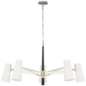 Visual Comfort Signature - ARN 5345PN/EB-L - LED Chandelier - Olina - Polished Nickel and Ebony