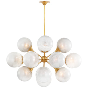 Visual Comfort Signature - ARN 5404HAB-WG - LED Chandelier - Cristol - Hand-Rubbed Antique Brass