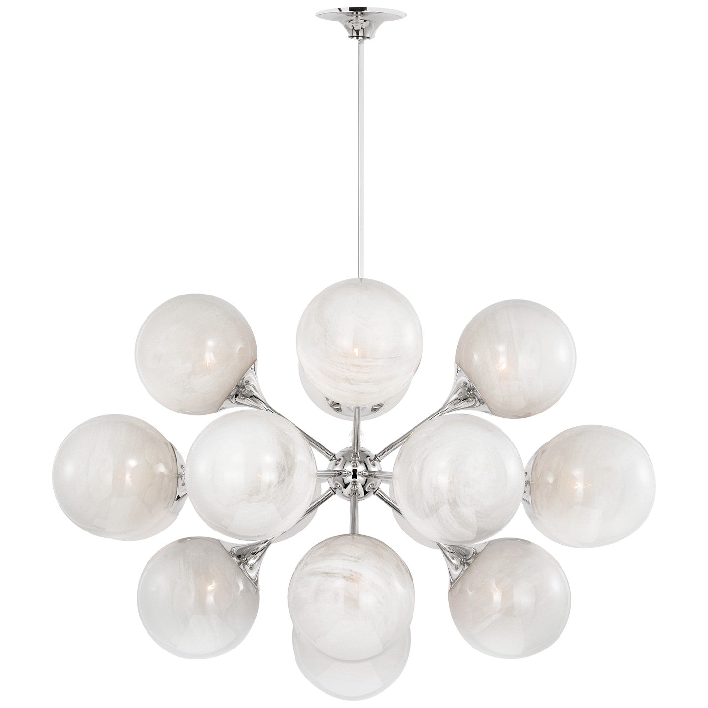 Visual Comfort Signature - ARN 5404PN-WG - LED Chandelier - Cristol - Polished Nickel