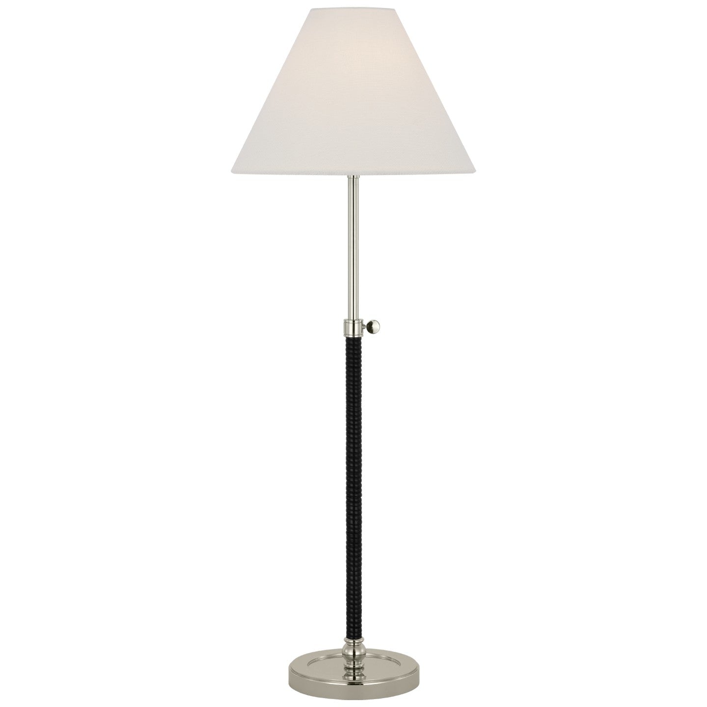 Visual Comfort Signature - CHA 8081PN/BRT-L - LED Buffet Lamp - Basden - Polished Nickel and Black Rattan