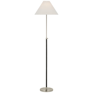 Visual Comfort Signature - CHA 9081PN/BRT-L - LED Floor Lamp - Basden - Polished Nickel and Black Rattan