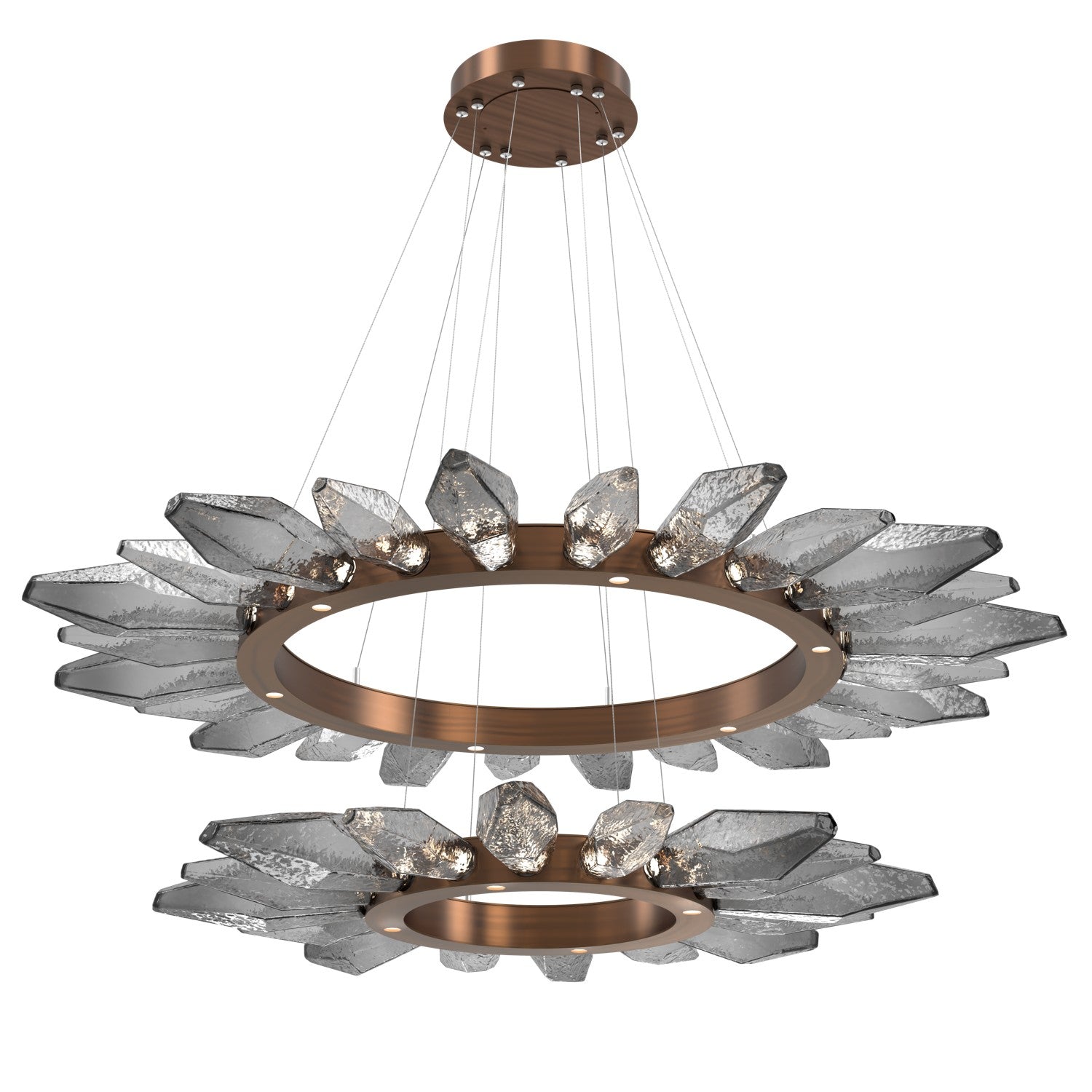 Hammerton Studio - CHB0050-2T-RB-CS-CA1-L1 - LED Chandelier - Rock Crystal - Oil Rubbed Bronze