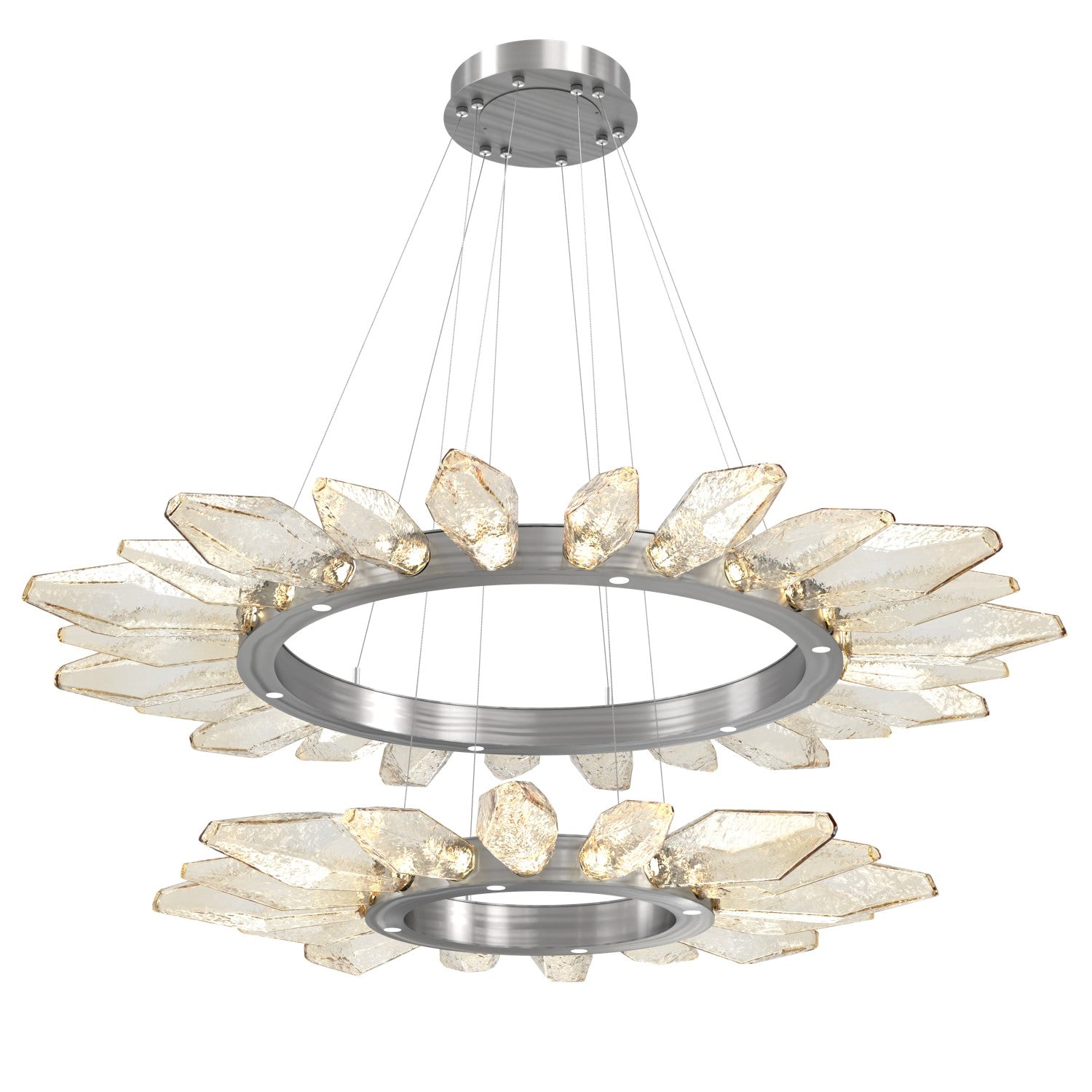 Hammerton Studio - CHB0050-2T-SN-CA-CA1-L1 - LED Chandelier - Rock Crystal - Satin Nickel