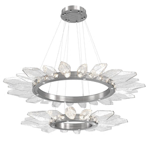 Hammerton Studio - CHB0050-2T-SN-CC-CA1-L3 - LED Chandelier - Rock Crystal - Satin Nickel