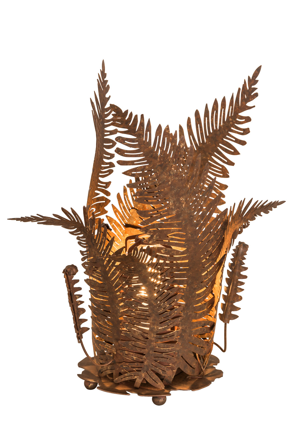 Meyda Tiffany - 67503 - One Light Table Lamp - Fern - Hand Painted Rust