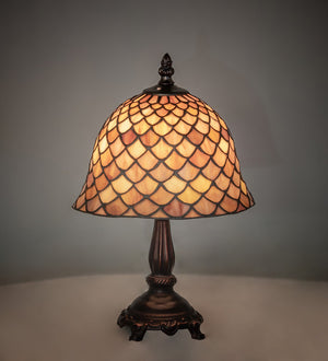 Meyda Tiffany - 67378 - One Light Mini Lamp - Tiffany Fishscale - Antique