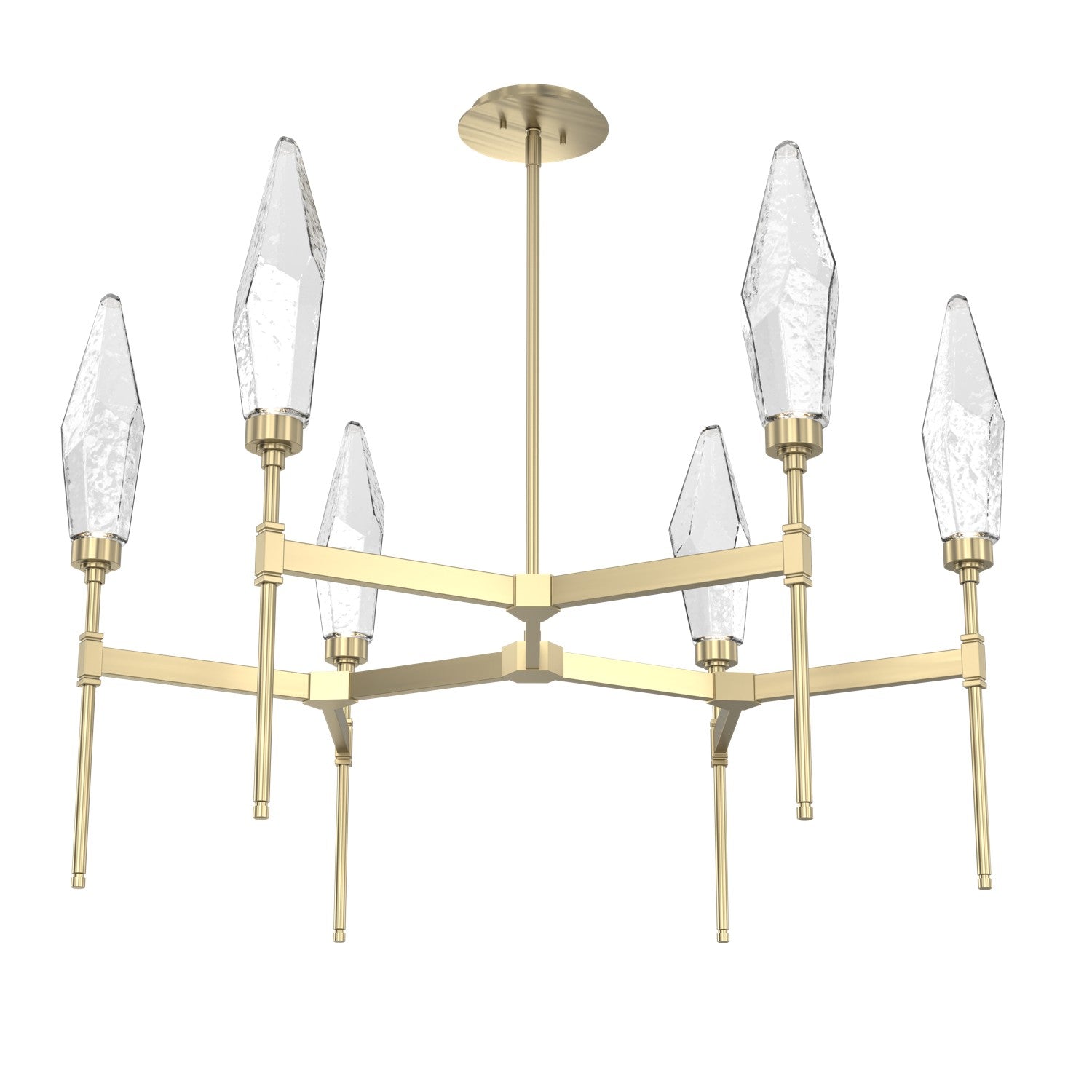 Hammerton Studio - CHB0050-37-HB-CC-001-L3 - LED Chandelier - Rock Crystal - Heritage Brass