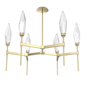 Hammerton Studio - CHB0050-37-HB-CC-001-L3 - LED Chandelier - Rock Crystal - Heritage Brass