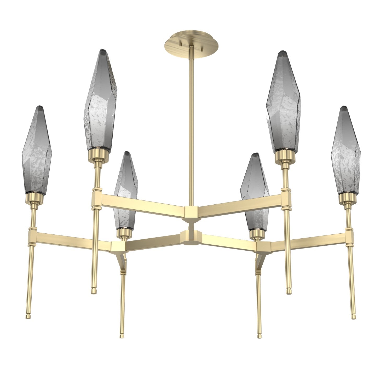 Hammerton Studio - CHB0050-37-HB-CS-001-L1 - LED Chandelier - Rock Crystal - Heritage Brass