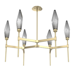 Hammerton Studio - CHB0050-37-HB-CS-001-L3 - LED Chandelier - Rock Crystal - Heritage Brass