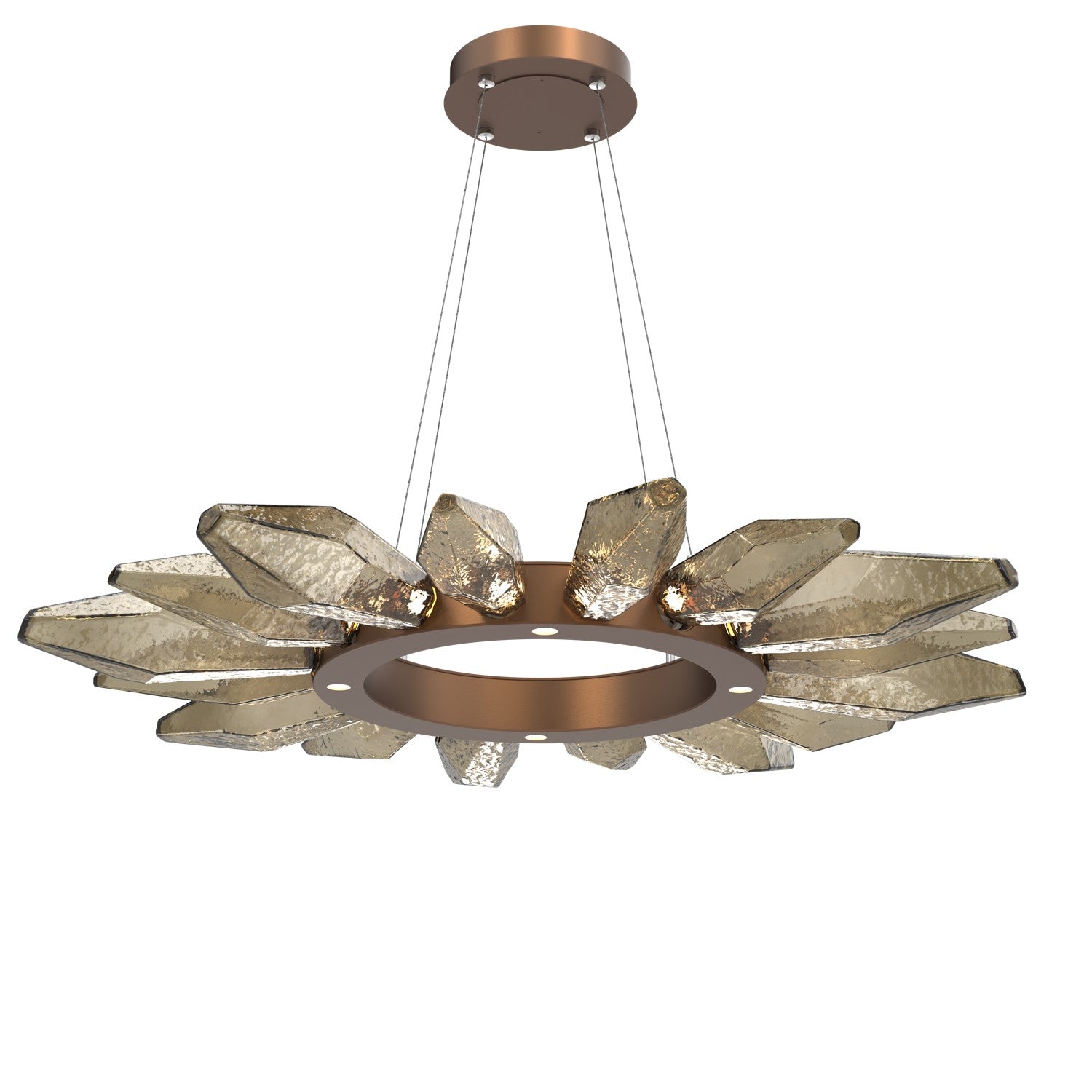 Hammerton Studio - CHB0050-42-BB-CB-CA1-L1 - LED Chandelier - Rock Crystal - Burnished Bronze