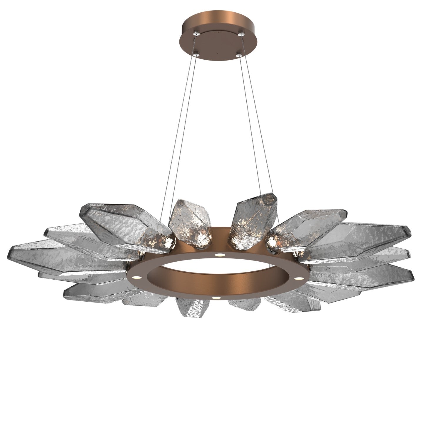 Hammerton Studio - CHB0050-42-BB-CS-CA1-L1 - LED Chandelier - Rock Crystal - Burnished Bronze