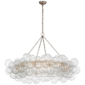 Visual Comfort Signature - JN 5108BSL/CG - LED Chandelier - Talia - Burnished Silver Leaf and Clear Swirled Glass