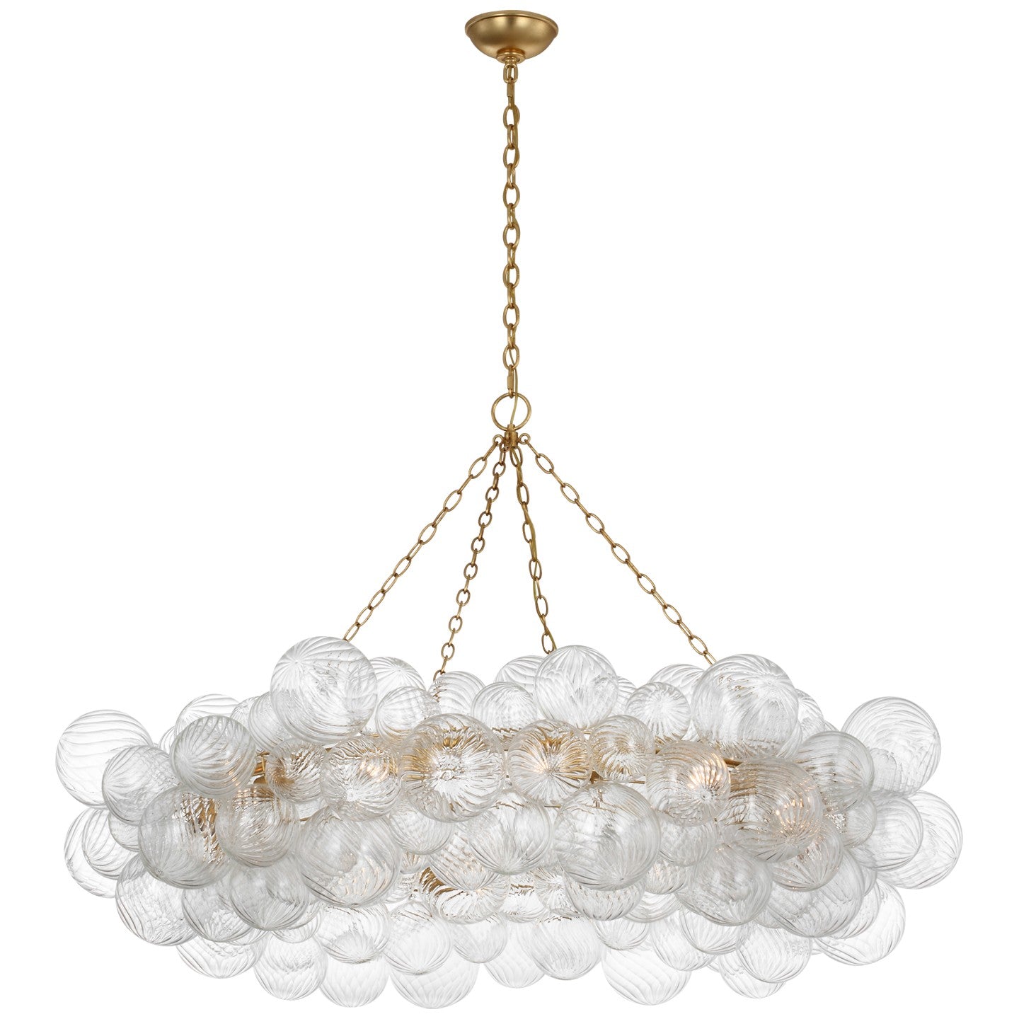 Visual Comfort Signature - JN 5108G/CG - LED Chandelier - Talia - Gild and Clear Swirled Glass