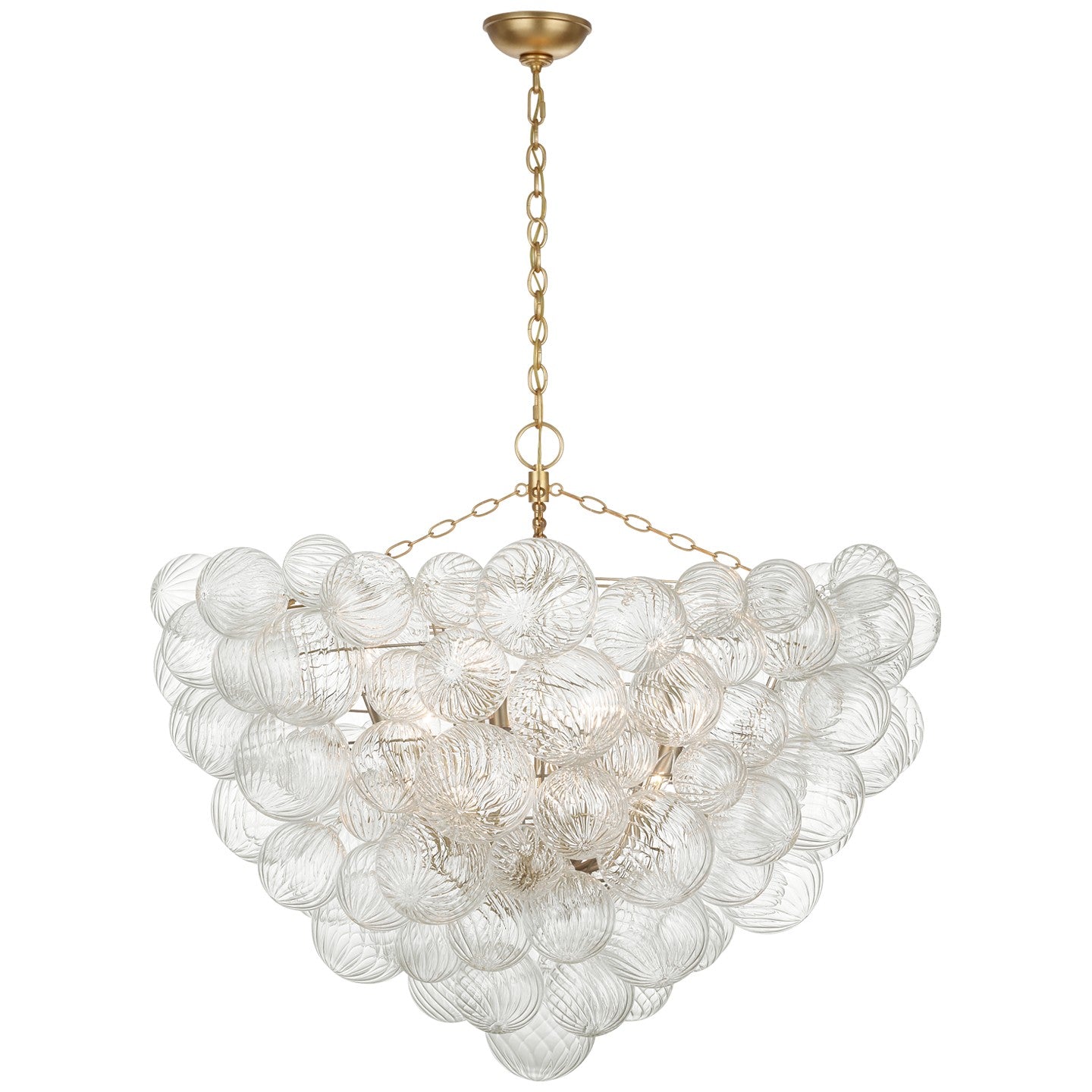 Visual Comfort Signature - JN 5122G/CG - LED Chandelier - Talia - Gild and Clear Swirled Glass