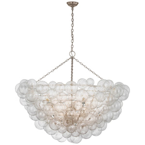 Visual Comfort Signature - JN 5123BSL/CG - LED Chandelier - Talia - Burnished Silver Leaf and Clear Swirled Glass