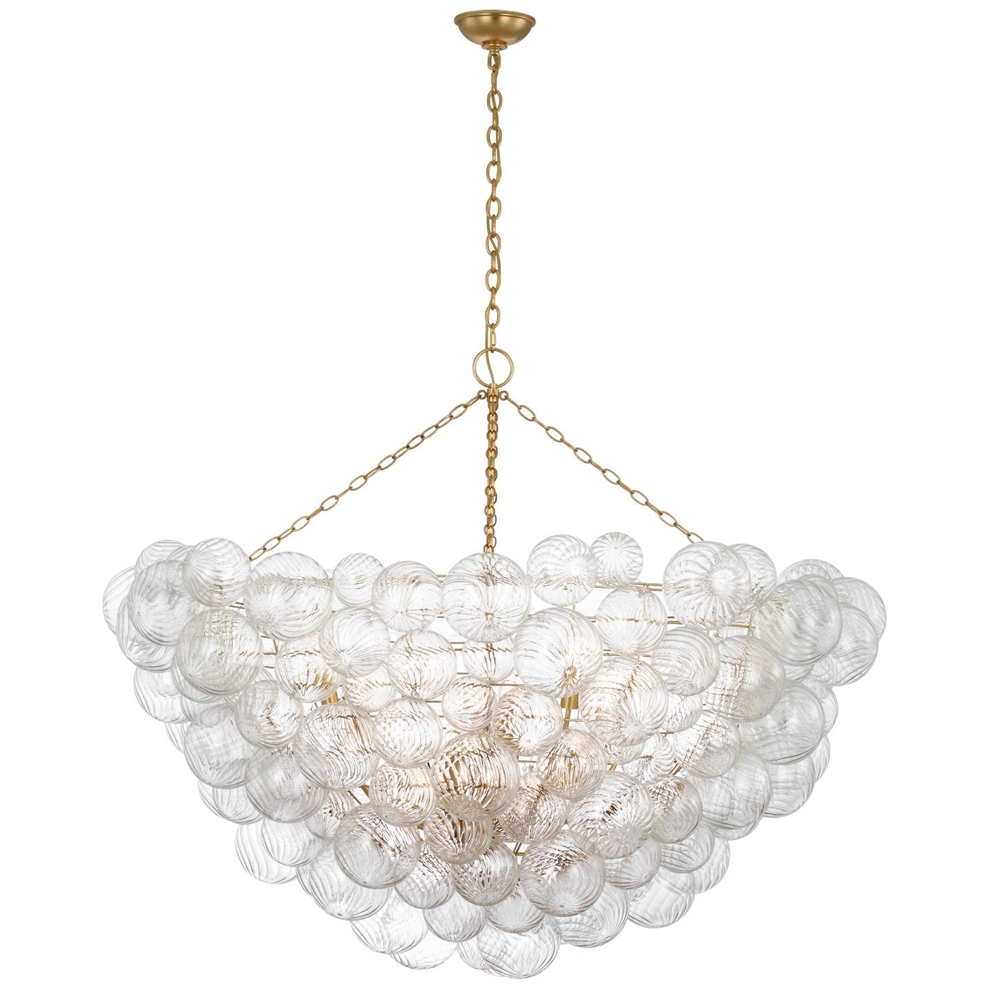 Visual Comfort Signature - JN 5123G/CG - LED Chandelier - Talia - Gild and Clear Swirled Glass