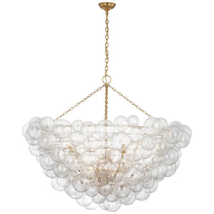 Visual Comfort Signature - JN 5123G/CG - LED Chandelier - Talia - Gild and Clear Swirled Glass