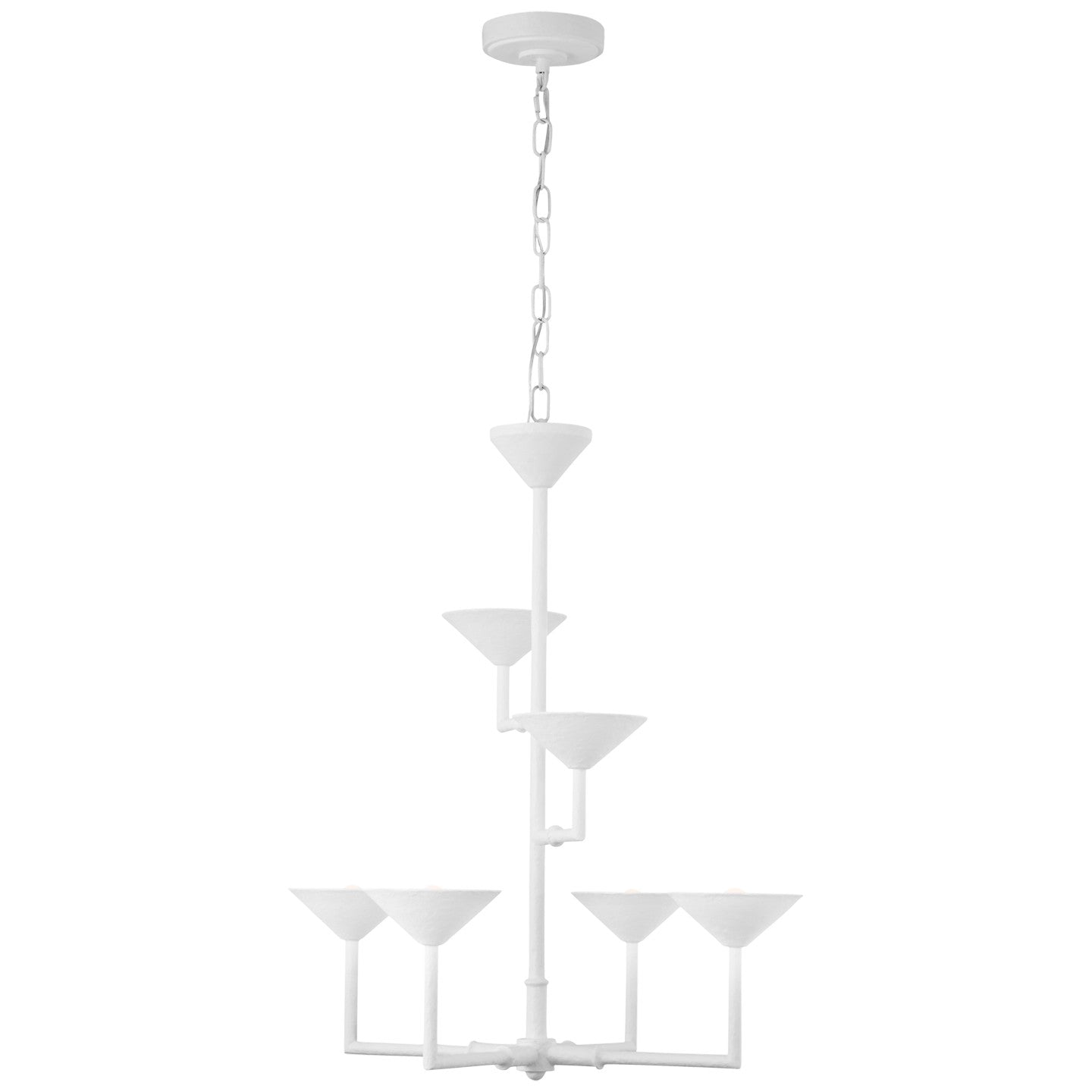 Visual Comfort Signature - JN 5170PW - LED Chandelier - Eleanor - Plaster White