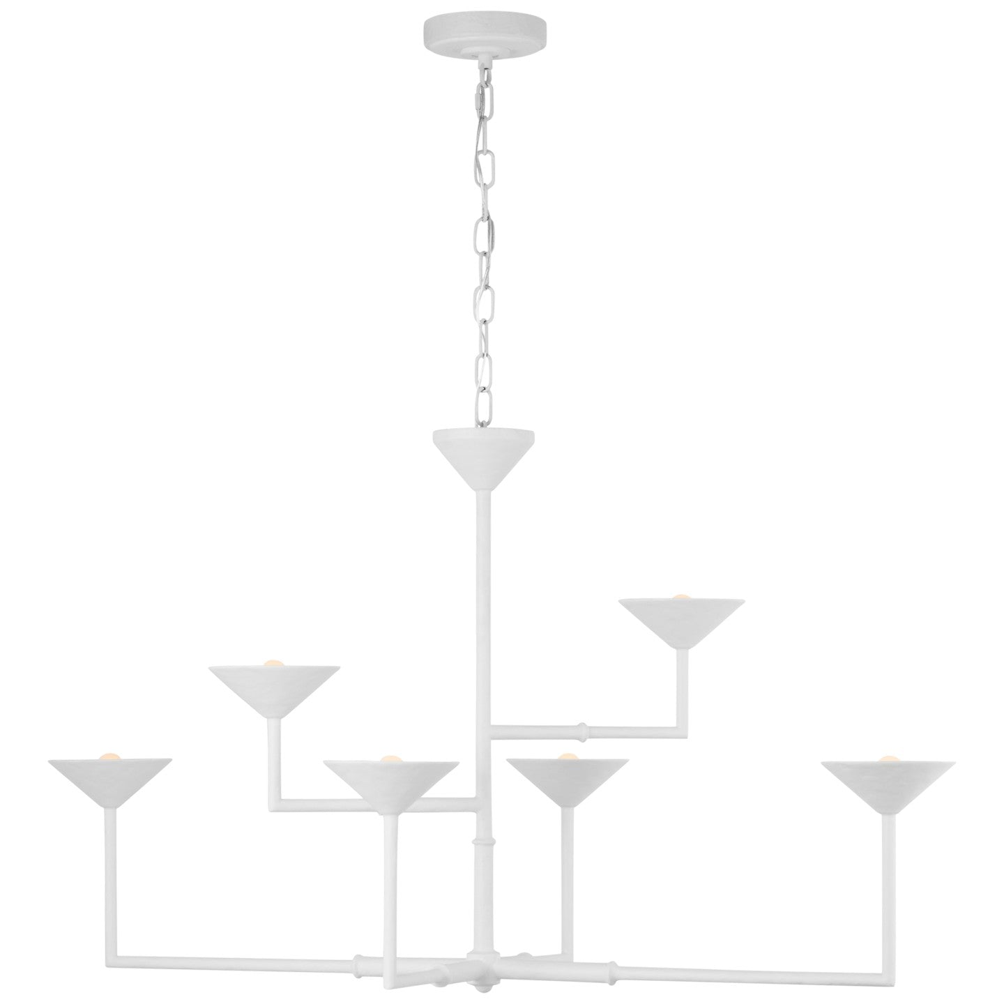 Visual Comfort Signature - JN 5174PW - LED Chandelier - Eleanor - Plaster White