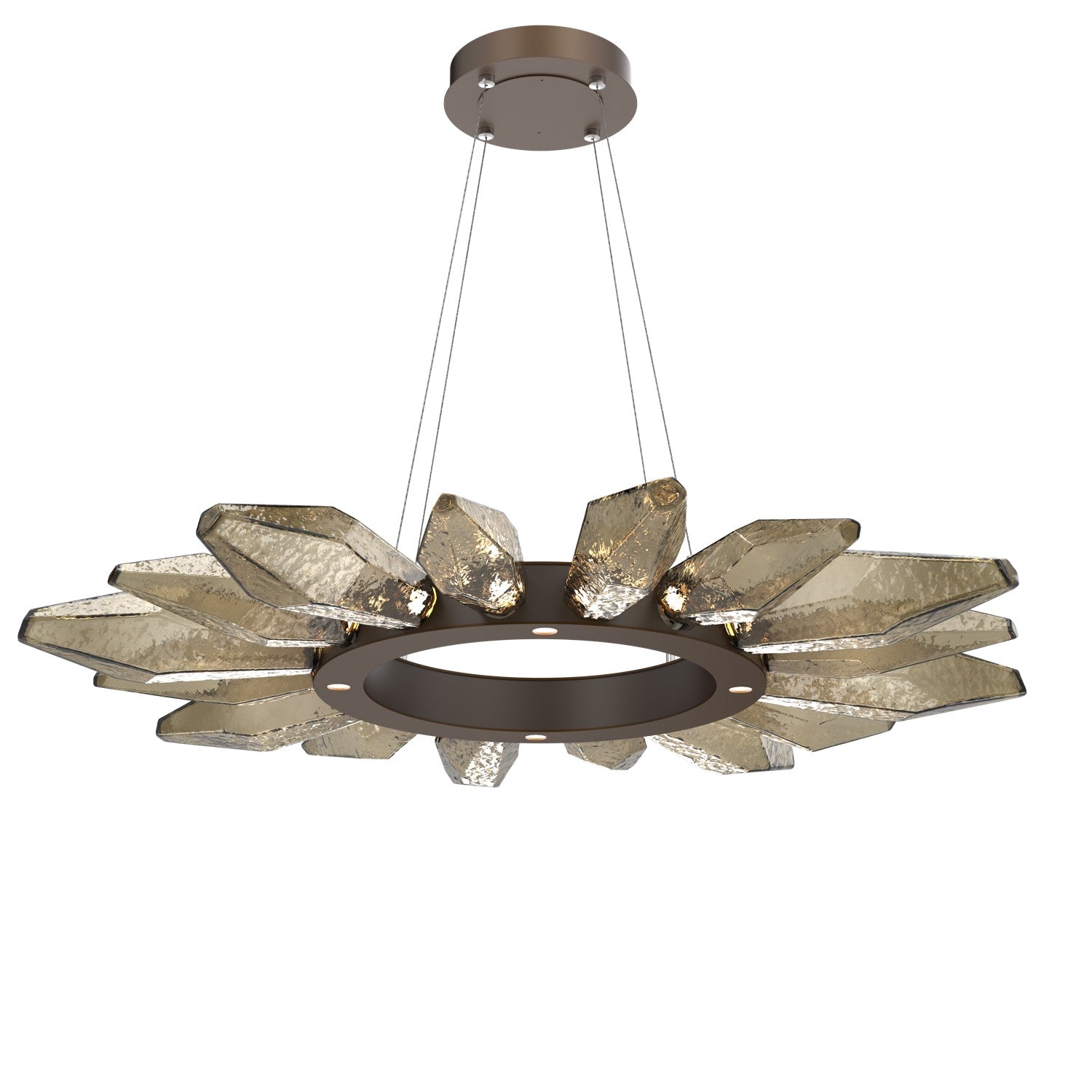 Hammerton Studio - CHB0050-42-FB-CB-CA1-L1 - LED Chandelier - Rock Crystal - Flat Bronze