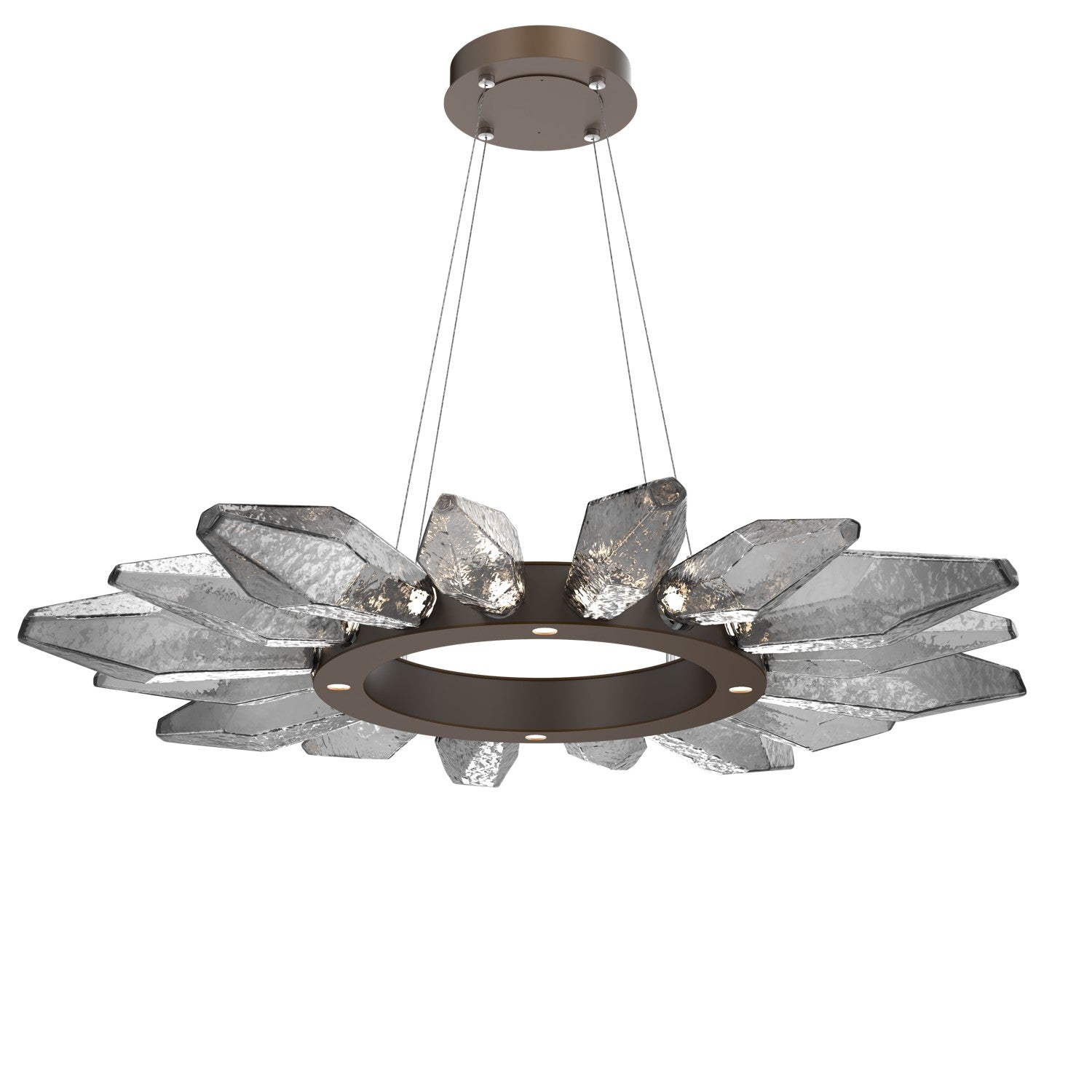 Hammerton Studio - CHB0050-42-FB-CS-CA1-L1 - LED Chandelier - Rock Crystal - Flat Bronze