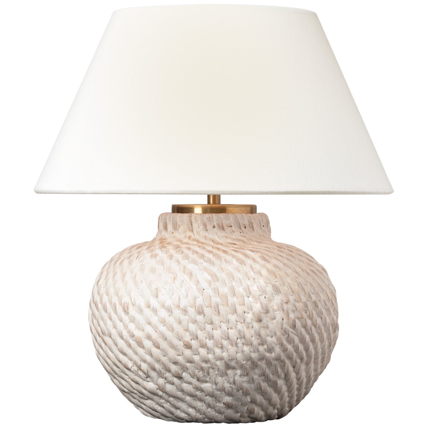 Visual Comfort Signature - MF 3004PWR-L-CL - LED Accent Lamp - Avedon - Plaster White Rattan