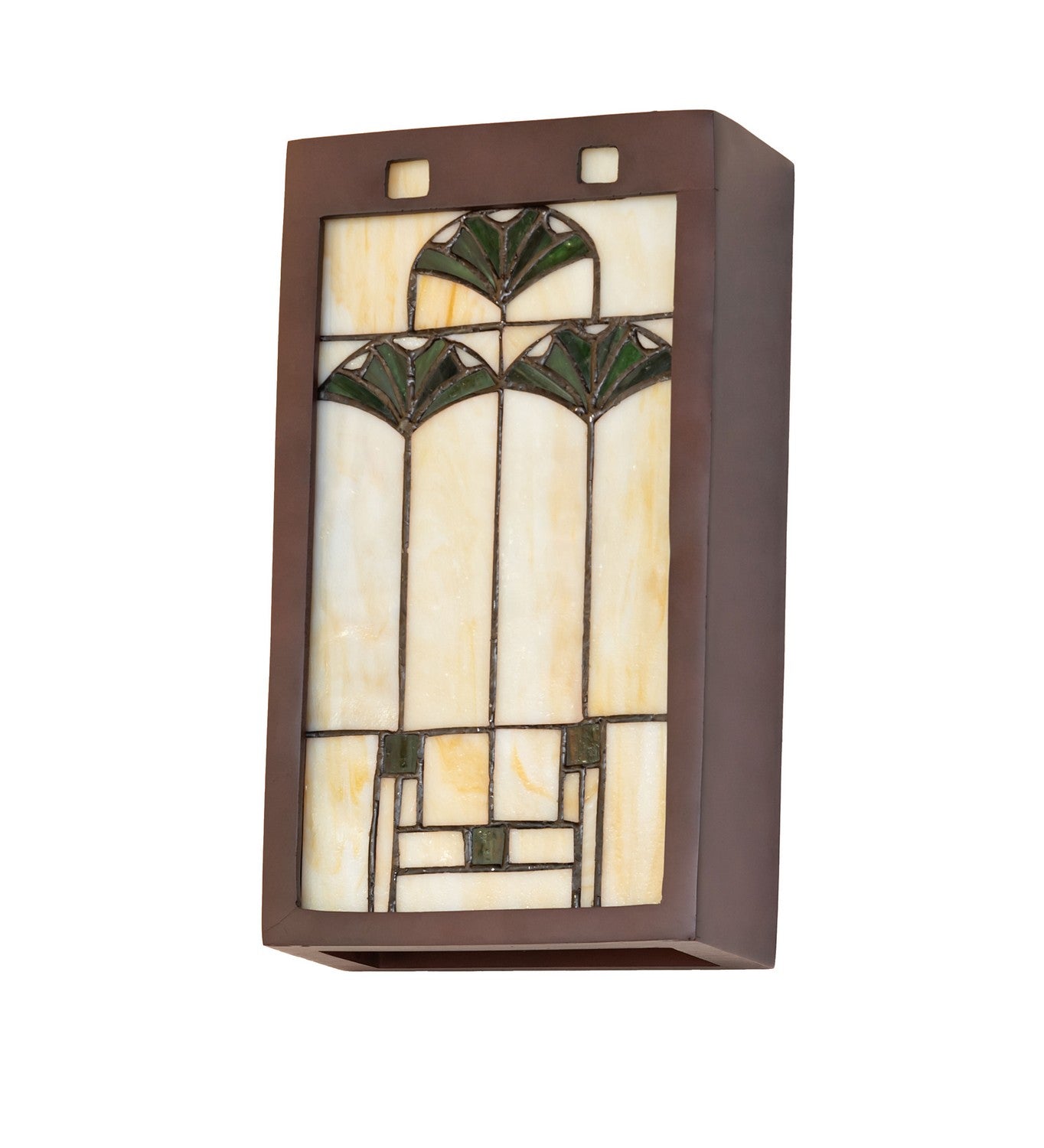 Meyda Tiffany - 71008 - Two Light Wall Sconce - Ginkgo - Mahogany Bronze