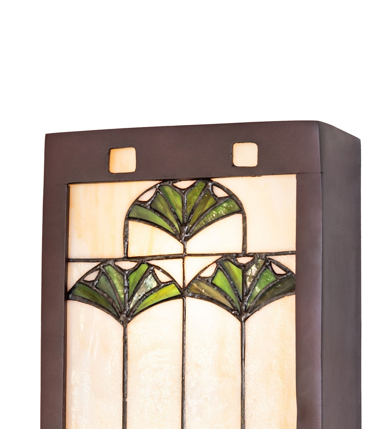 Meyda Tiffany - 71008 - Two Light Wall Sconce - Ginkgo - Mahogany Bronze