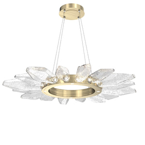 Hammerton Studio - CHB0050-42-HB-CC-CA1-L1 - LED Chandelier - Rock Crystal - Heritage Brass