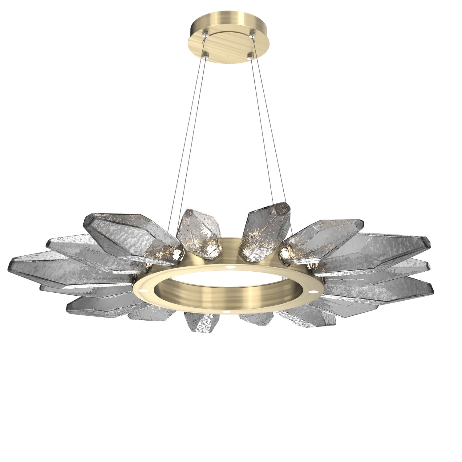 Hammerton Studio - CHB0050-42-HB-CS-CA1-L1 - LED Chandelier - Rock Crystal - Heritage Brass