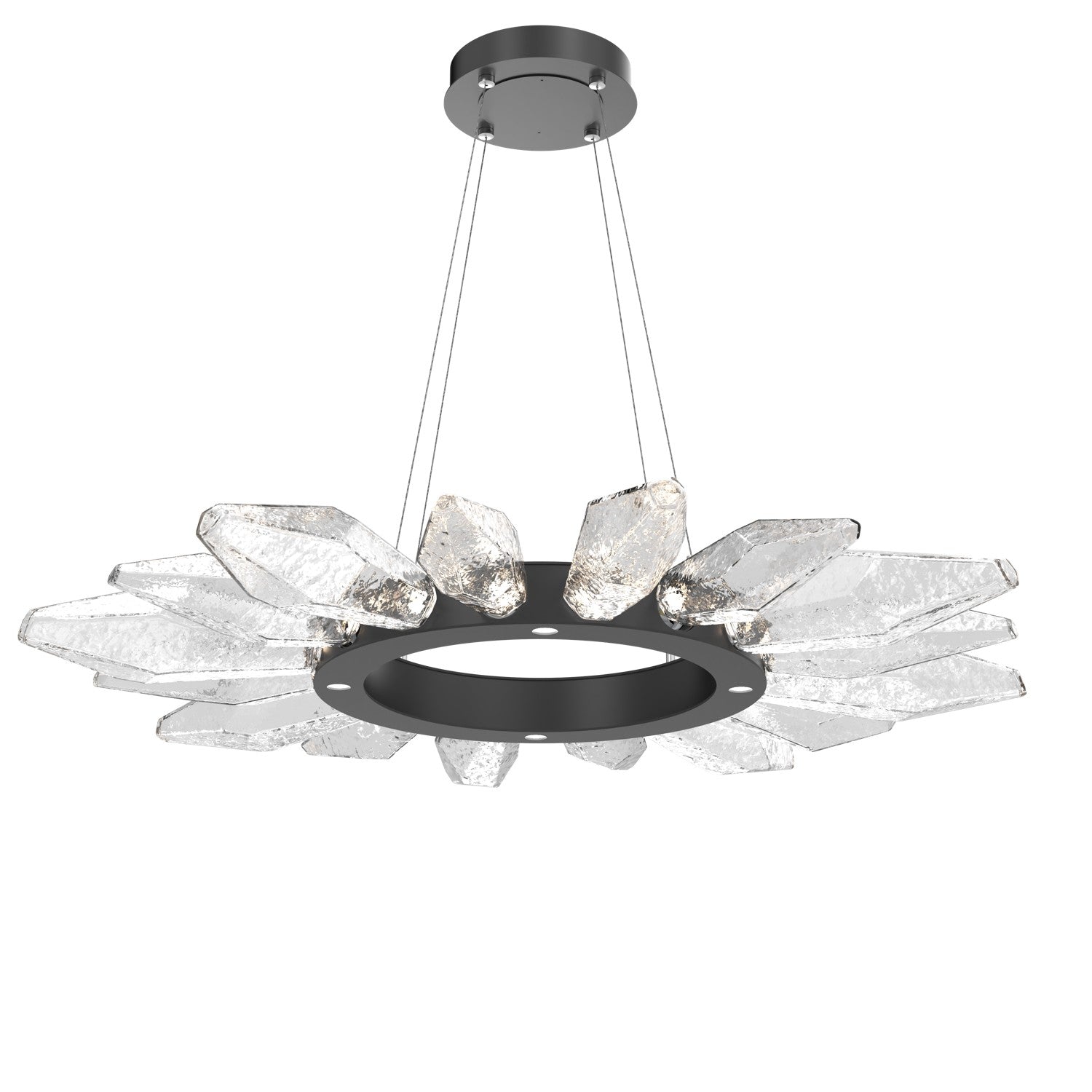 Hammerton Studio - CHB0050-42-MB-CC-CA1-L1 - LED Chandelier - Rock Crystal - Matte Black