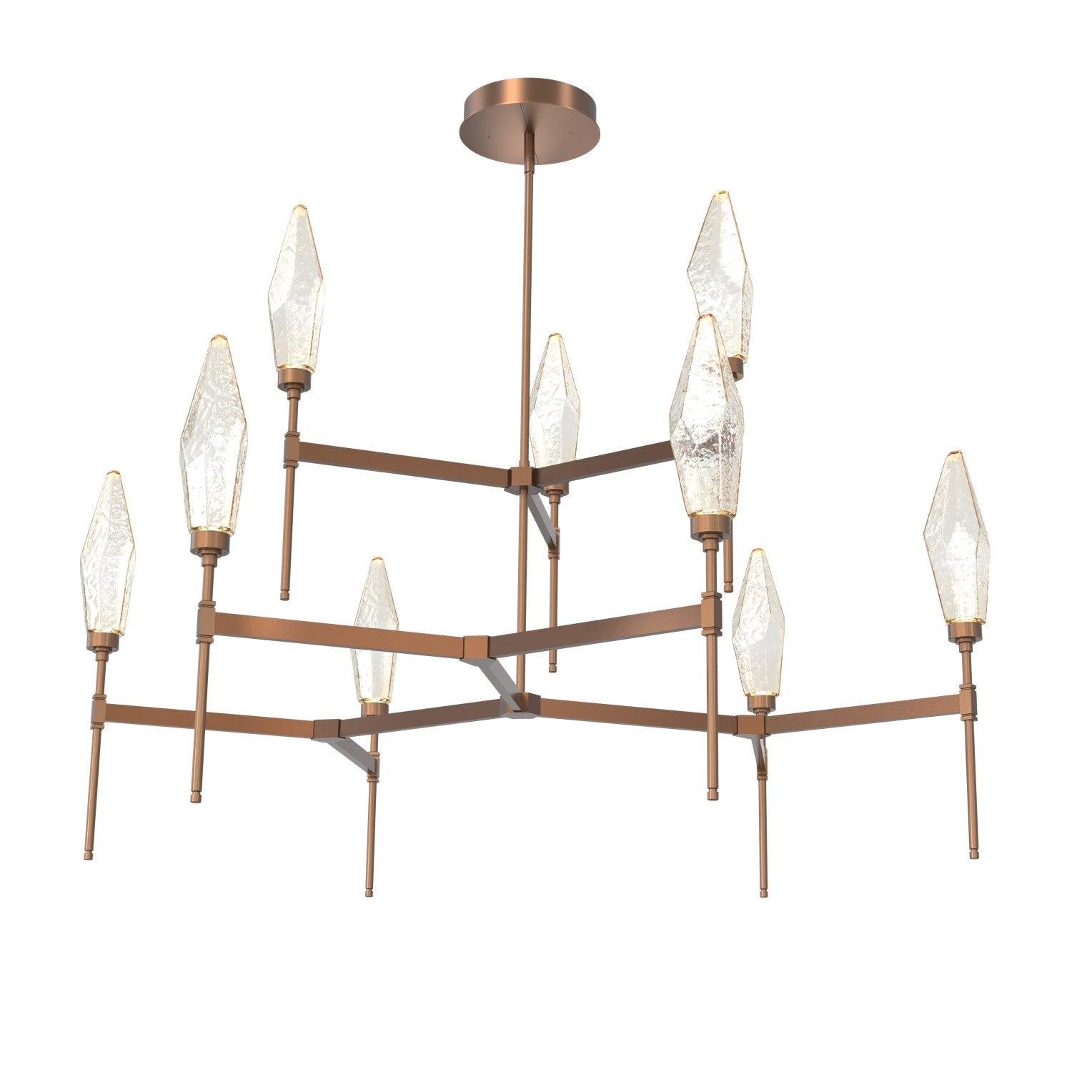 Hammerton Studio - CHB0050-54-BB-CA-001-L1 - LED Chandelier - Rock Crystal - Burnished Bronze