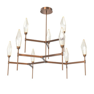 Hammerton Studio - CHB0050-54-BB-CA-001-L1 - LED Chandelier - Rock Crystal - Burnished Bronze