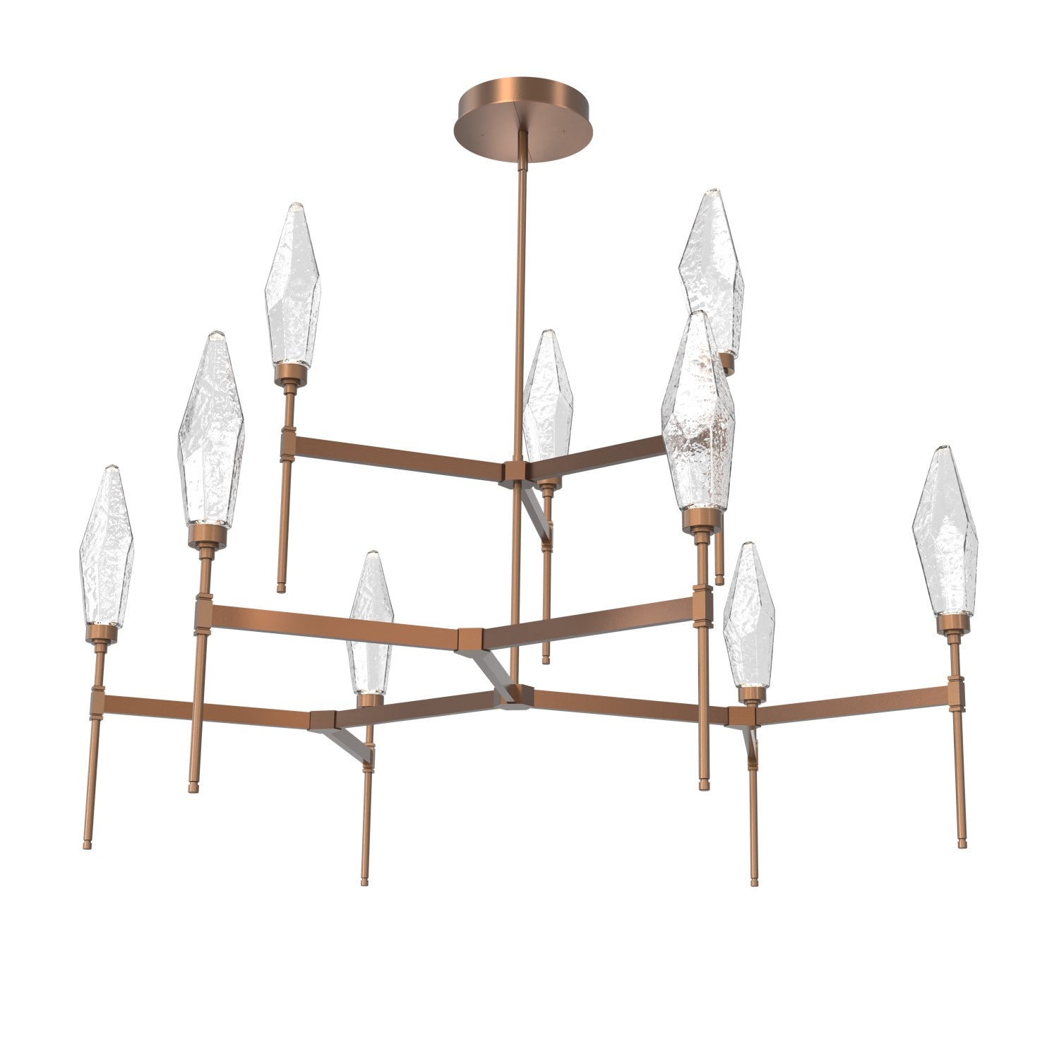 Hammerton Studio - CHB0050-54-BB-CC-001-L1 - LED Chandelier - Rock Crystal - Burnished Bronze