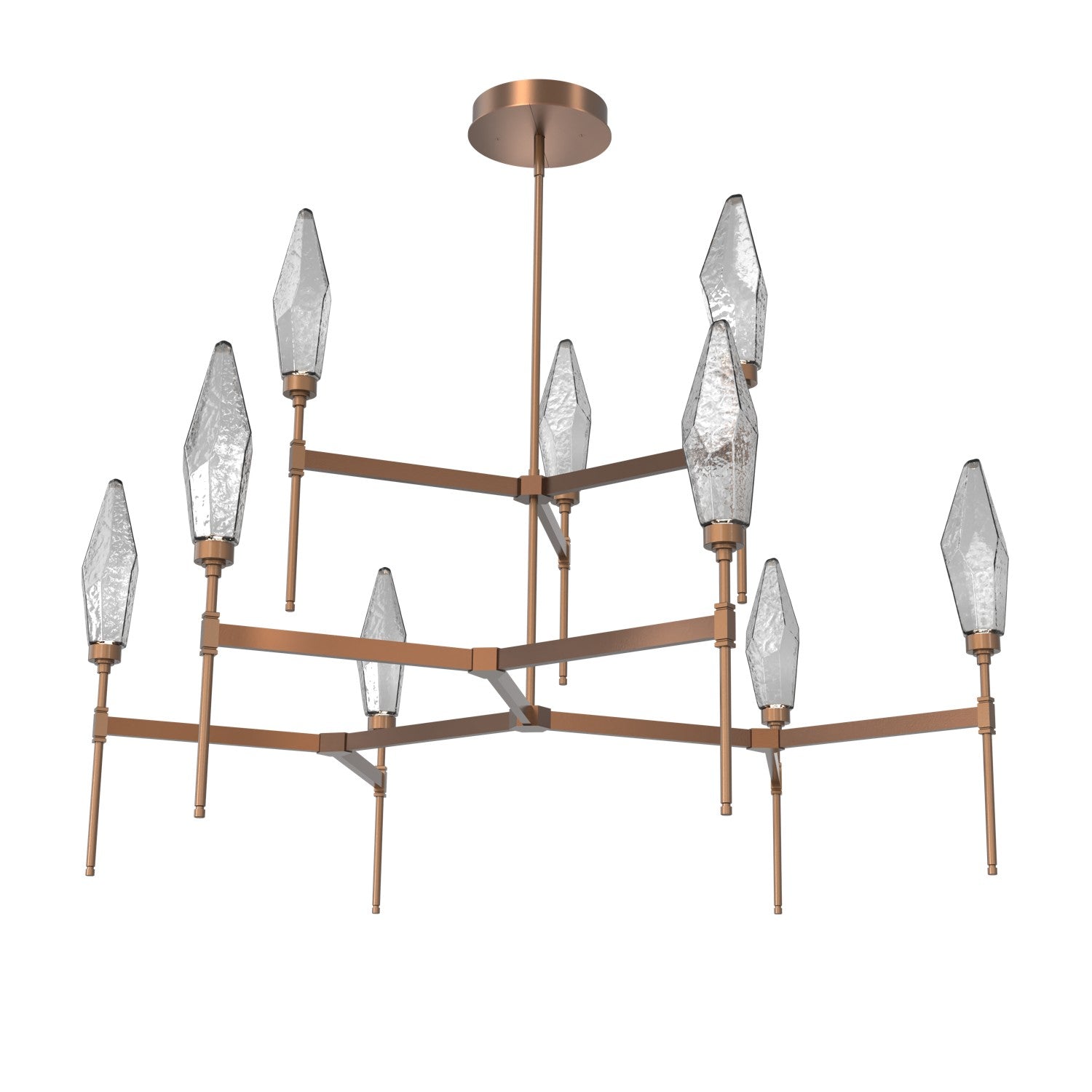 Hammerton Studio - CHB0050-54-BB-CS-001-L1 - LED Chandelier - Rock Crystal - Burnished Bronze