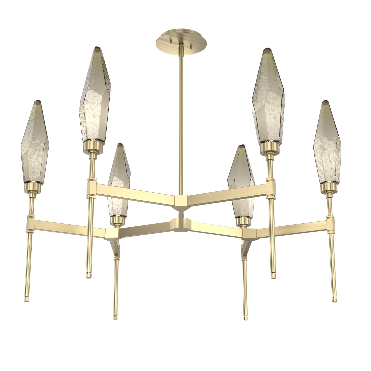 Hammerton Studio - CHB0050-37-HB-CB-001-L3 - LED Chandelier - Rock Crystal - Heritage Brass