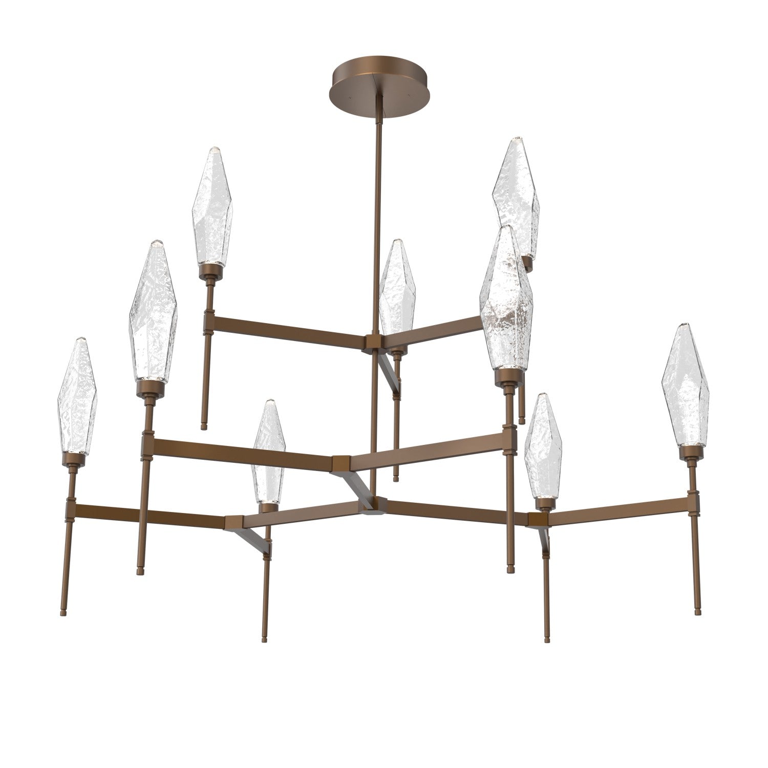 Hammerton Studio - CHB0050-54-FB-CC-001-L3 - LED Chandelier - Rock Crystal - Flat Bronze